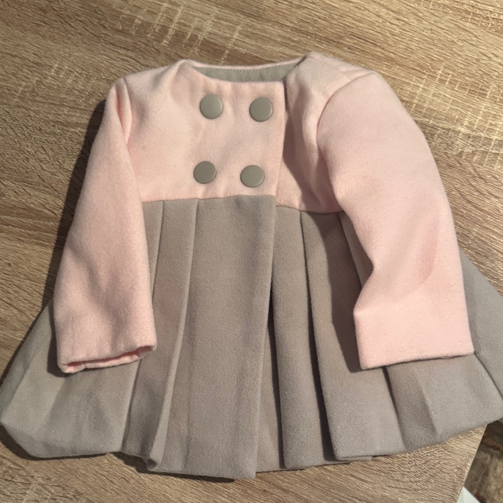 Tahari Baby Pleated Coat Jacket